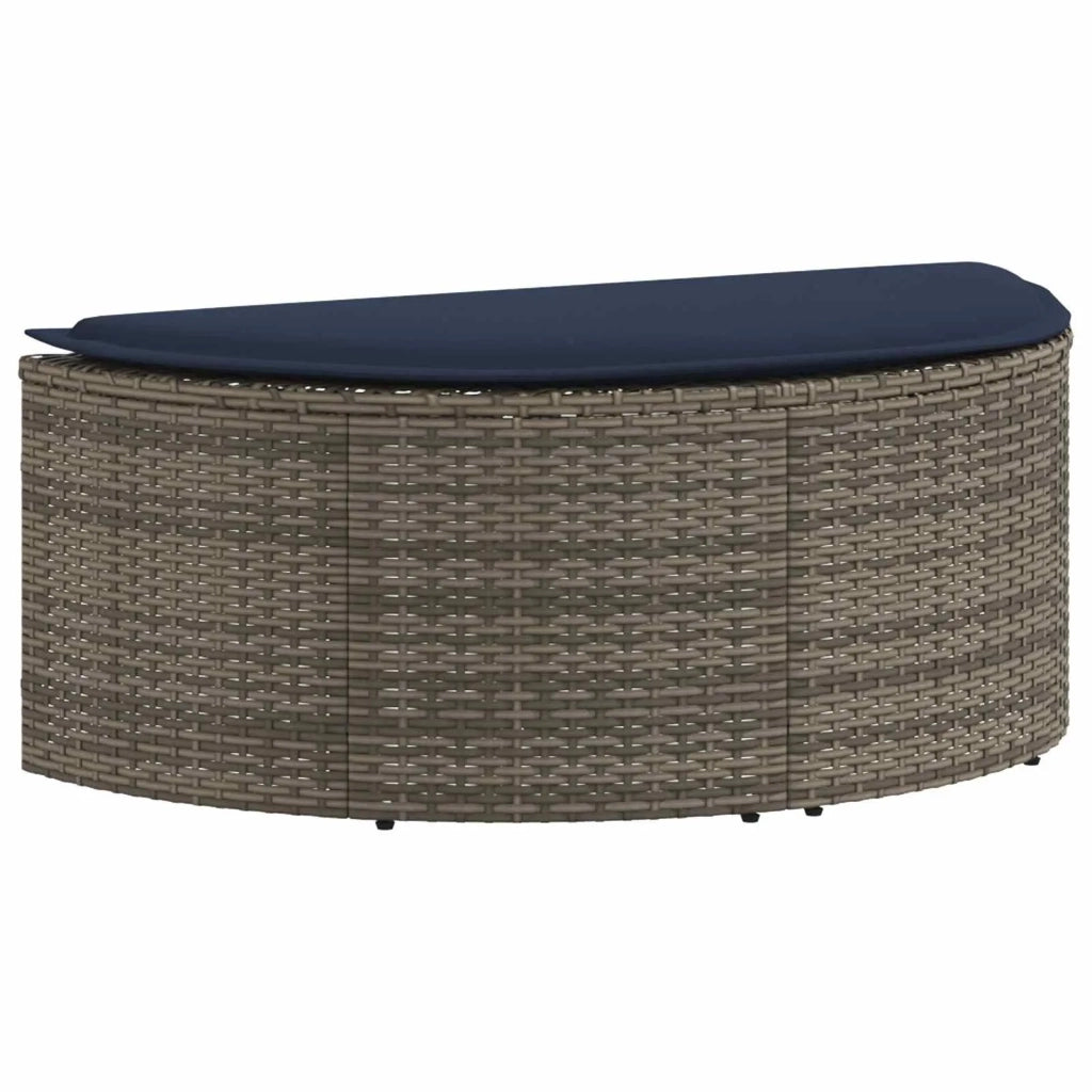 Divano da giardino 8 pcs Grigio e Blu Navy polyrattan 42025903