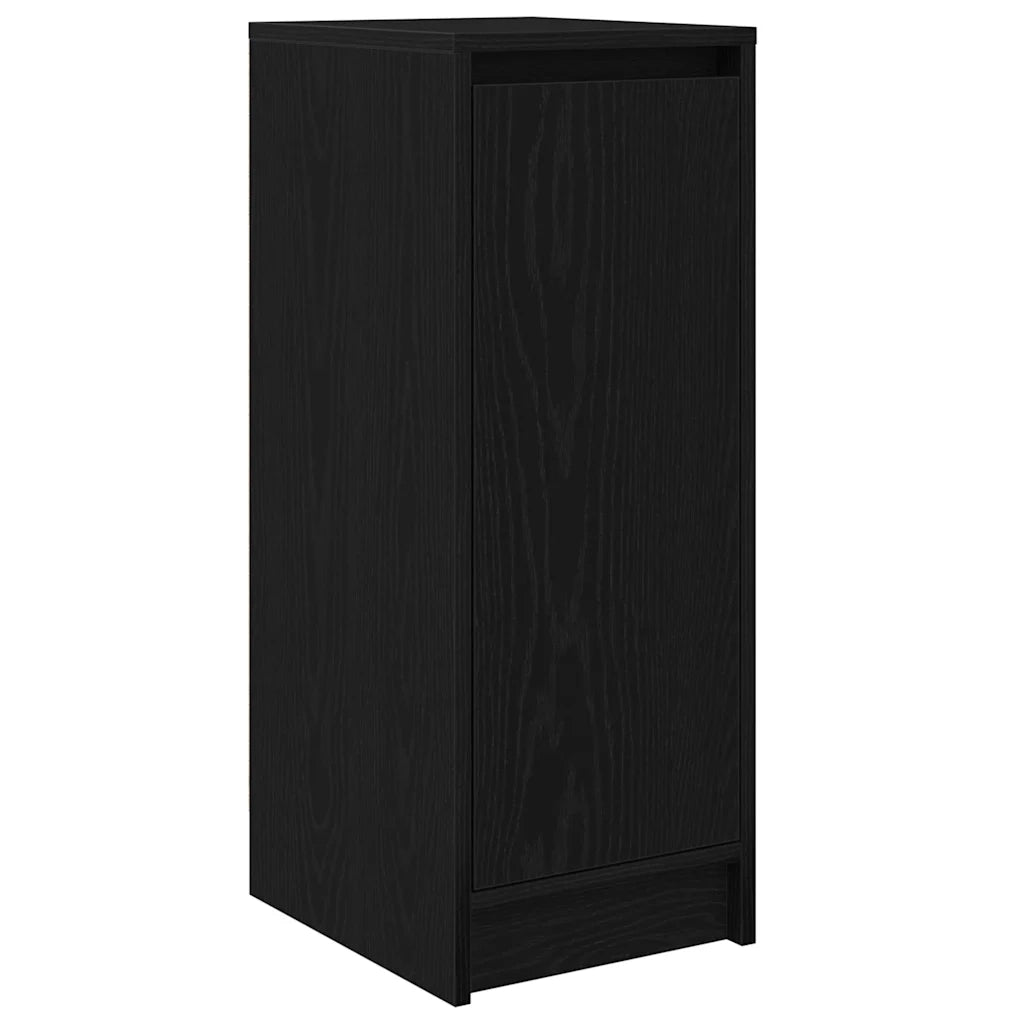 Scarpiera Rovere Nero 29,5x34x76 cm in Legno Multistrato 861860
