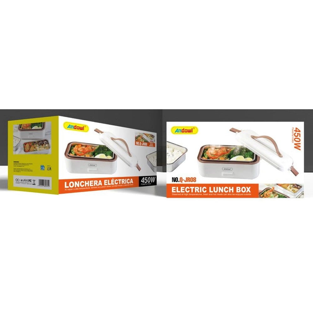 Trade Shop - Scaldavivande Lunch Box Elettrico Contenitore Portatile Per Alimenti 450 Watt Q-jr08 -
