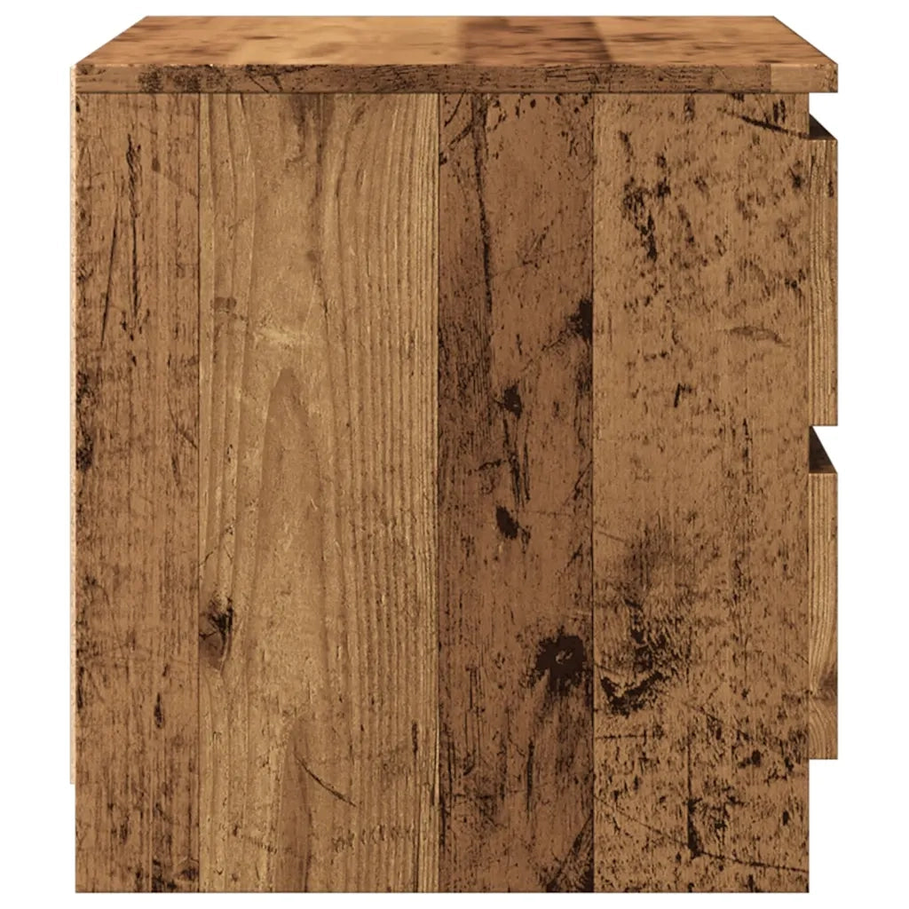 Comodino-Tavolino da notte Legno Antico 50x40x43.5 cm in Legno Multistrato