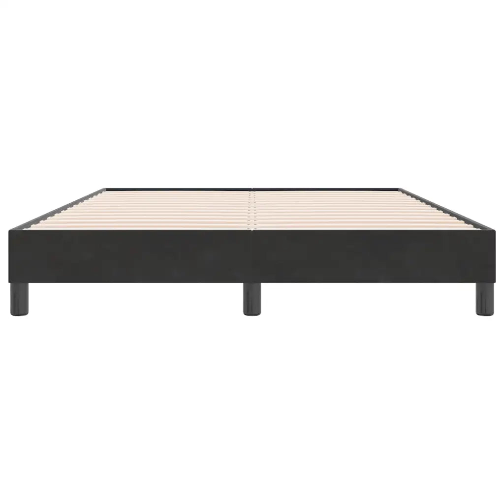 Letto a Molle senza Materasso Nero 140x220 cm in Velluto