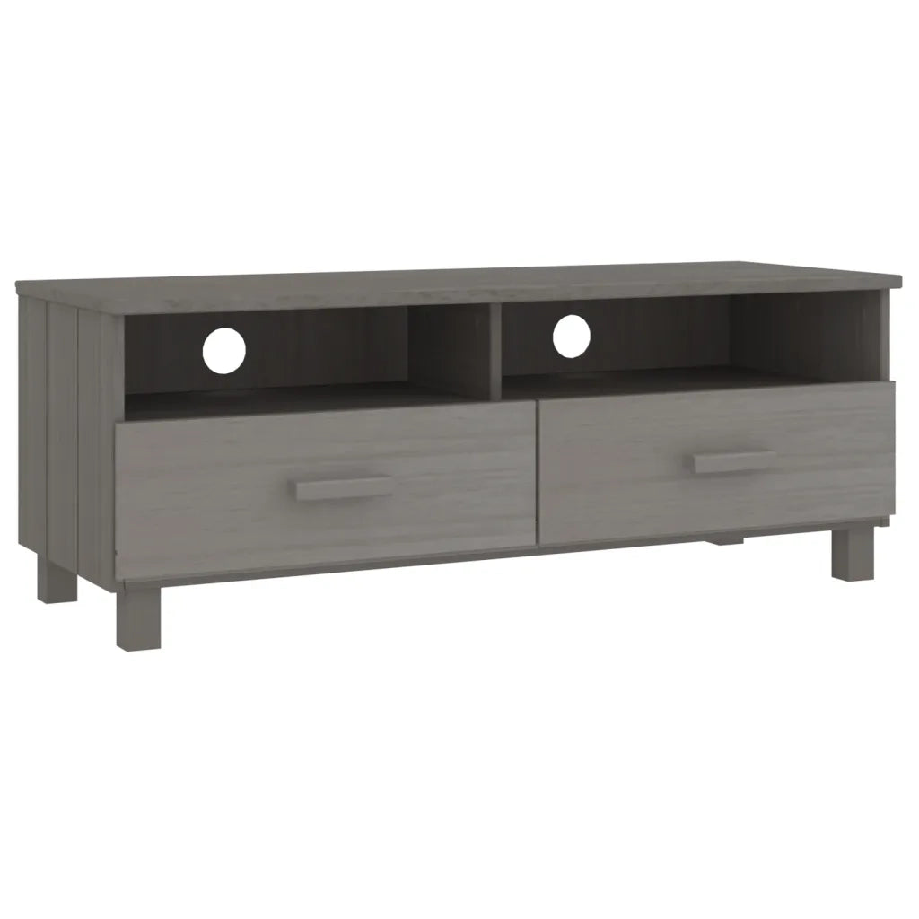Mobile TV | Armadietto TV | Mobile Porta TV Grigio Chiaro 106x40x40 cm in Massello di Pino