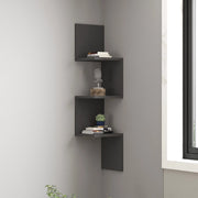 Budoni, Mensola 3 Ripiani, 105x25x25h cm Nero Antracite