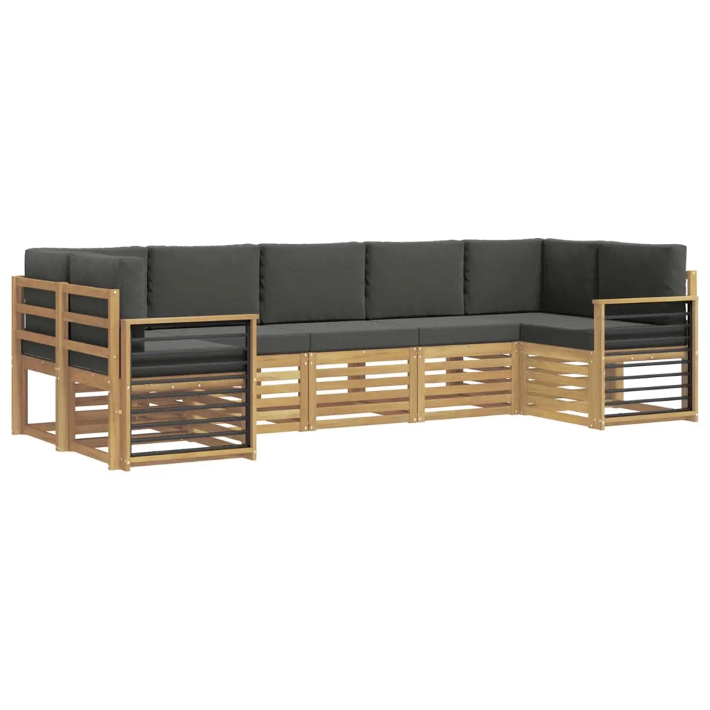 Set divano sezionale 7 pcs Bianco e Antracite