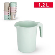 1 Pezzo Caraffa Brocca in Plastica Mixer 1,2 Litri 3 Colori