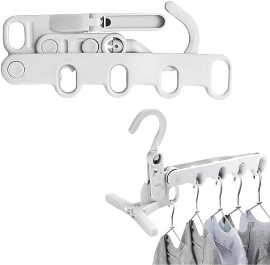 Droogrek opvouwabile con 5 fori per abbigliamento - Chiusura e portatile per uso domestico, viaggi e hotel
