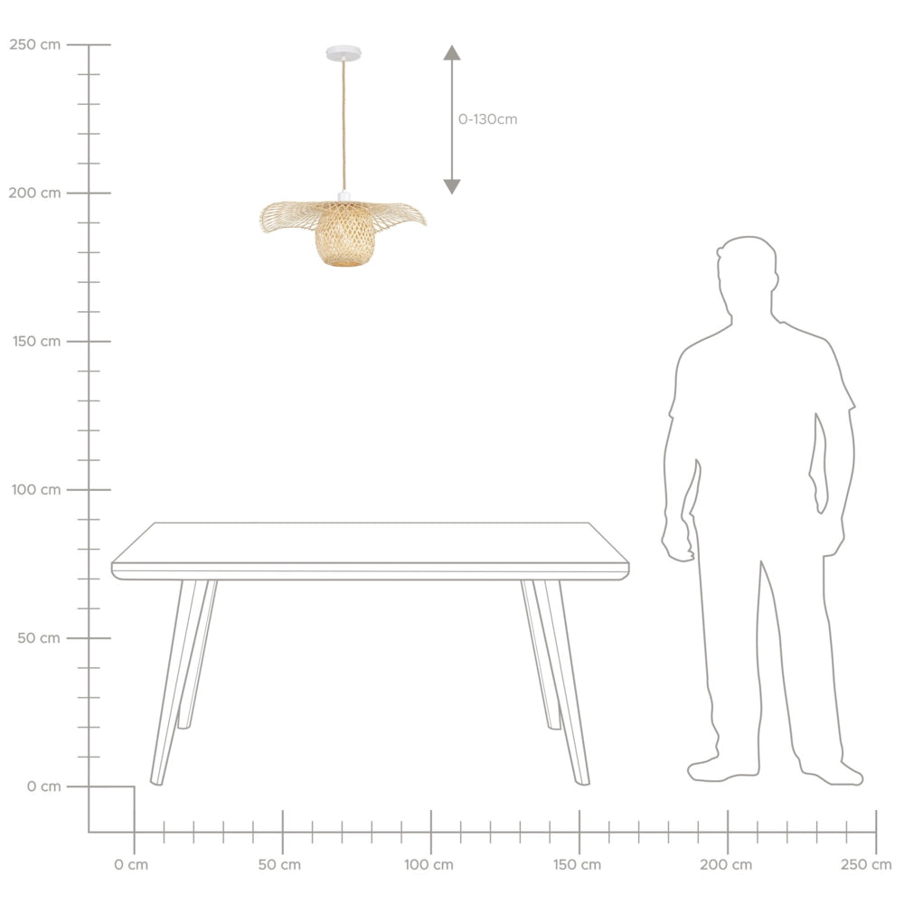 Lampada a sospensione in legno Bambù Legno Boho Design Luce a sospensione Illuminazione Moderna Soggiorno Sala da Pranzo
