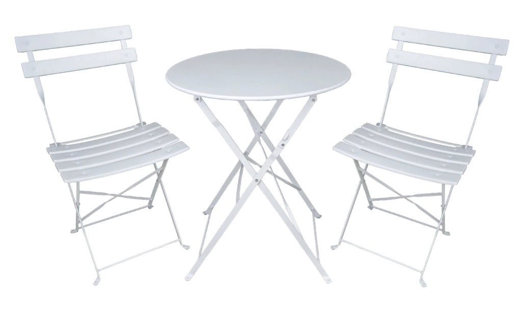 Set tavolo e sedie da giardino pieghevoli bianco – Positano - TRSP08PO