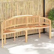 Panchina a Forma di Banana 200 cm in Legno Massello di Teak