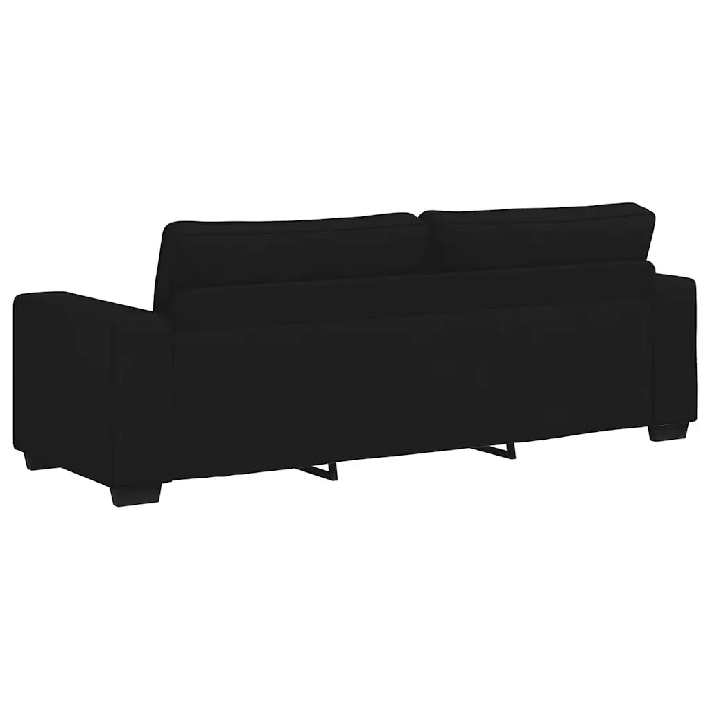 vidaXL Divano a 3 Posti Nero 180 cm in Tessuto