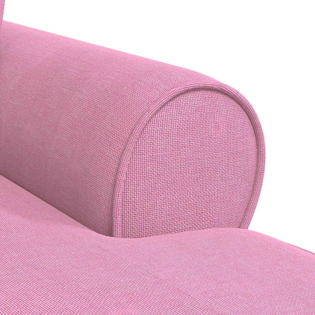 Chaise Longe con Gonna con cuscino 3 pcs Rosa Tessuto 42022947