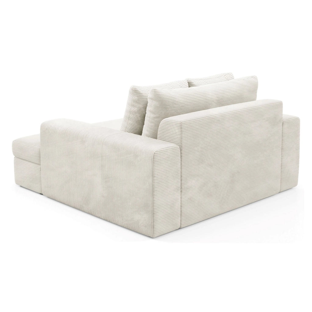 Comazzo, Divano Fisso 2 Posti Cuscini Sfoderabili, 162x167x86h cm Bianco Crema