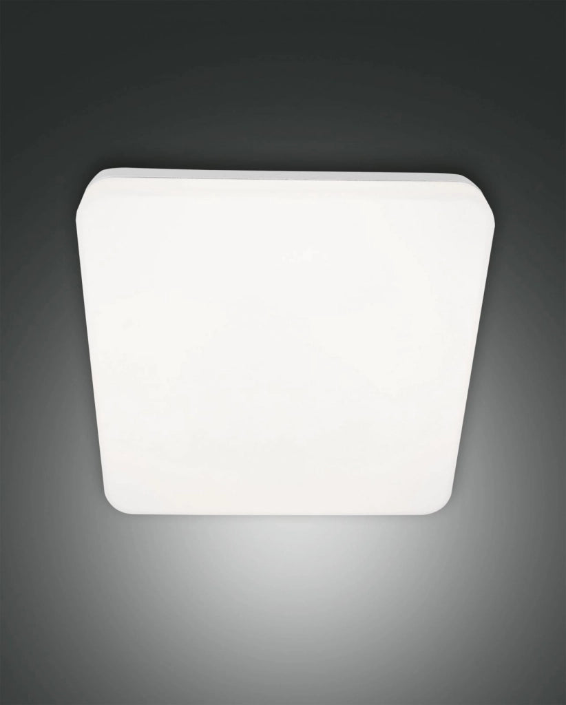 FOLK  PLAFONIERA BIANCA L.28X28CM A LED 27W 3000K 2500LM IP65
