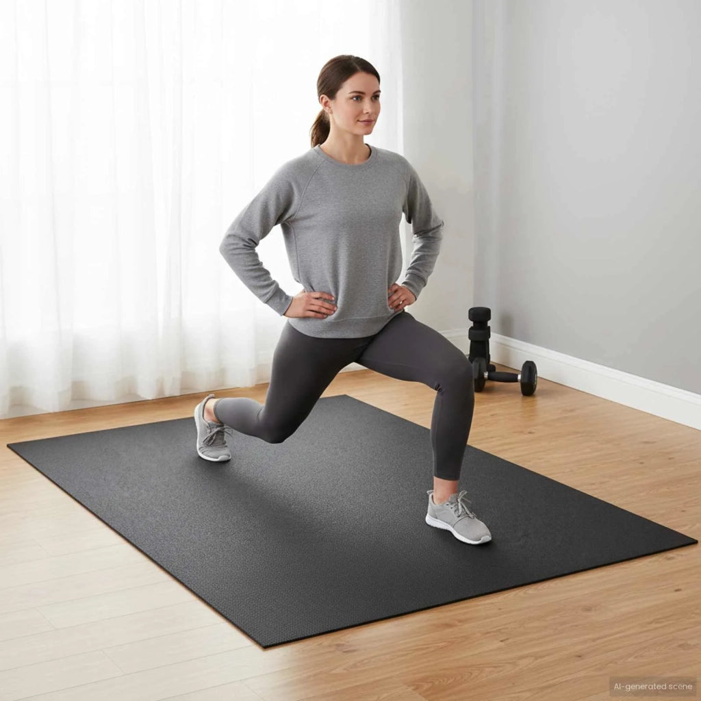 Tappetino di Protezione Sportiva Nero 243 x 152 x 0,6 cm 42029498