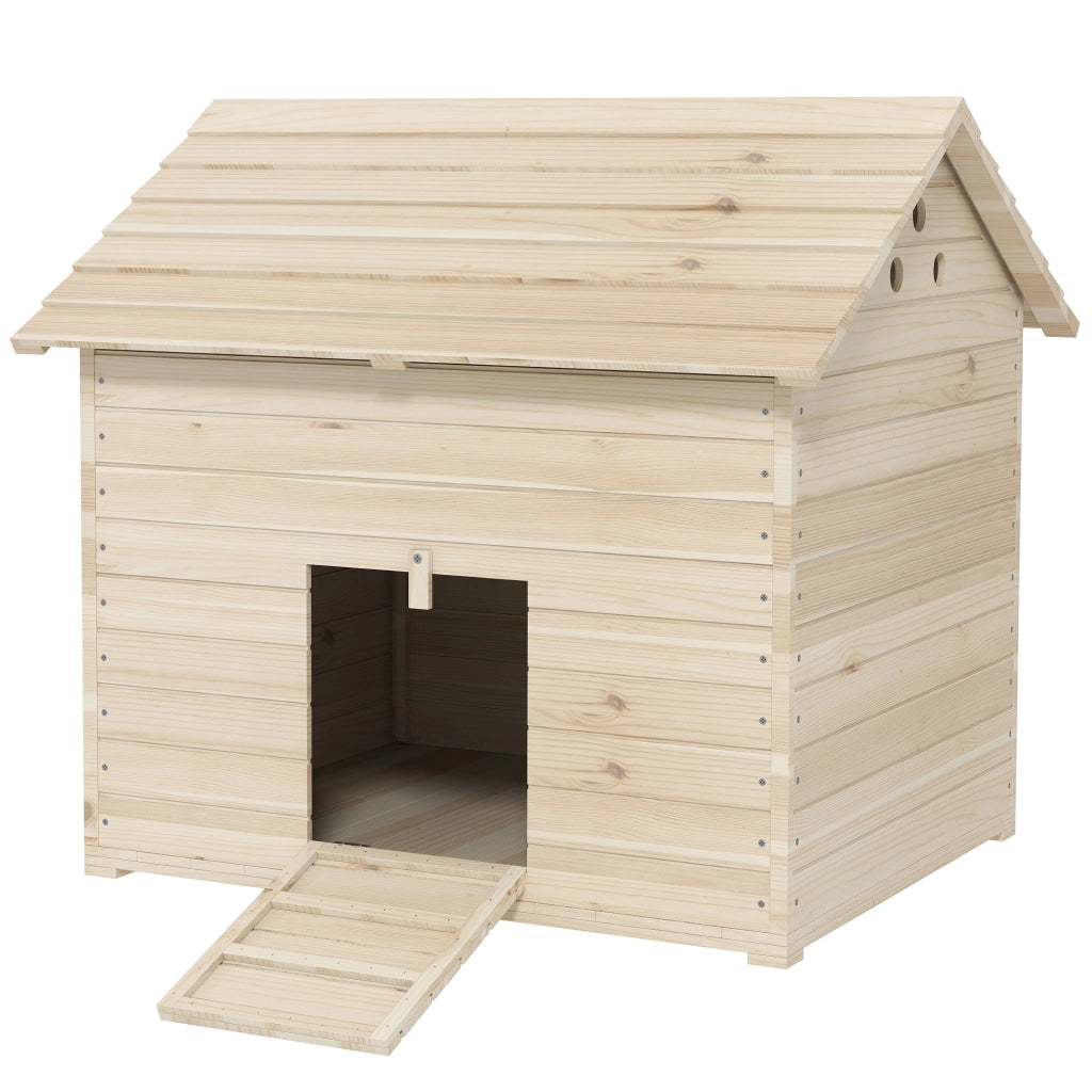 Casetta per Cani ¨C zephmum ¨C Legno Naturale 100x82.5x91 cm