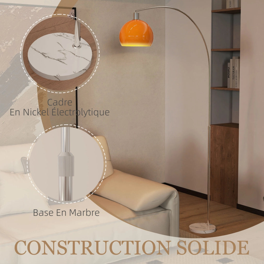 Lampada da terra con paralume ¨C Xylo ¨C minimalista arancione 26x90x180cm