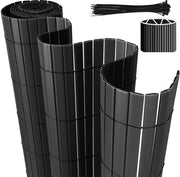 Schermo per giardino e balcone 0,8x3m - protezione da sguardi - per esterni giardino e balcone - grigio 2pz