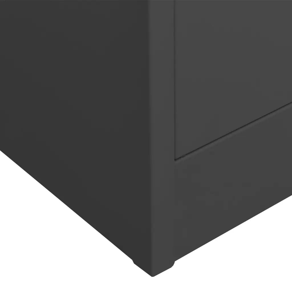 Armadio per Ufficio Antracite 90x40x180 cm in Acciaio 335949