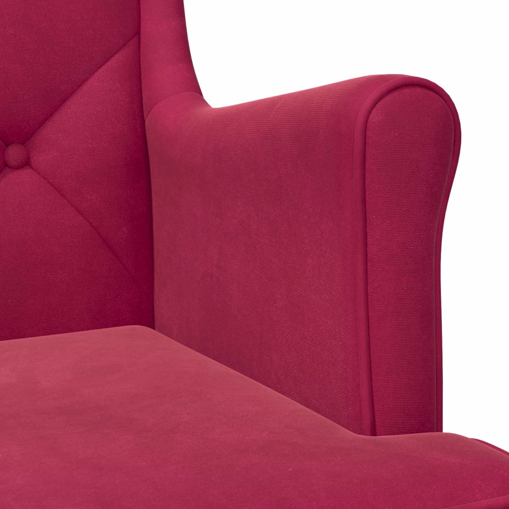 Poltrona Rosso Vino Velluto 42029911