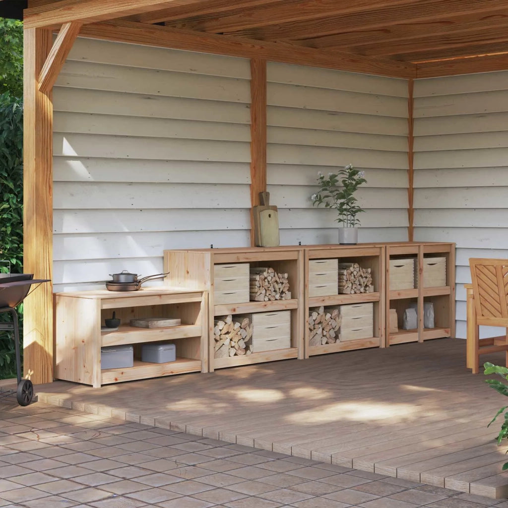 Mobile da cucina da esterno MEPPEL 4 pz Douglas Naturale 3443799