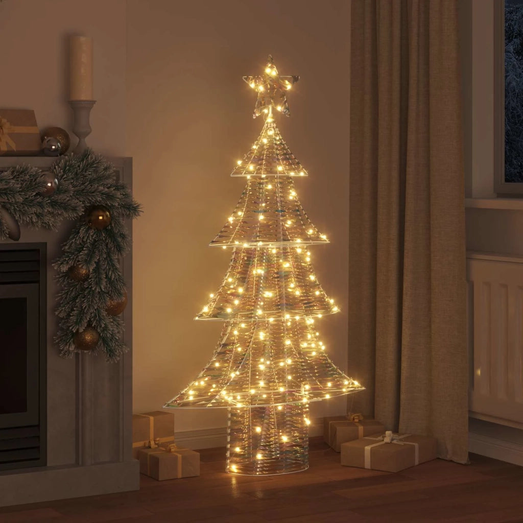 Albero di Natale con 160 LED Bianco caldo 150 cm PET