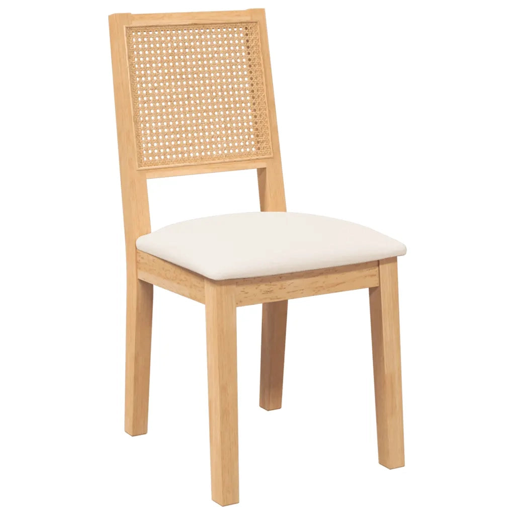 Sedie da Pranzo con Cuscini 2 pz in Legno Massello di Hevea 4102478
