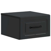 Mobiletto da notte a muro con cassetto Nero 34,5 x 33 x 20 cm 899277