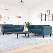 Set di Divani 2 pz Blu in Velluto 3209227