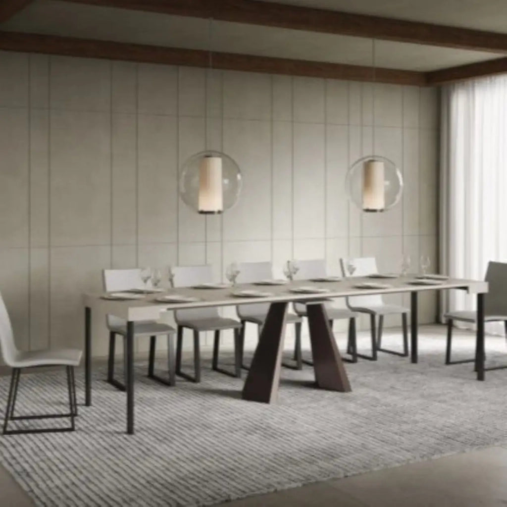 Consolle allungabile 90x40/300 cm Diamante cashmere telaio orso
