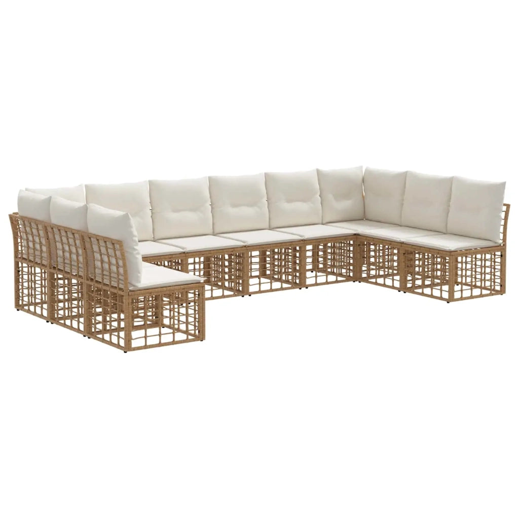 Set di divani da esterno Naturale Poliestere 3437542