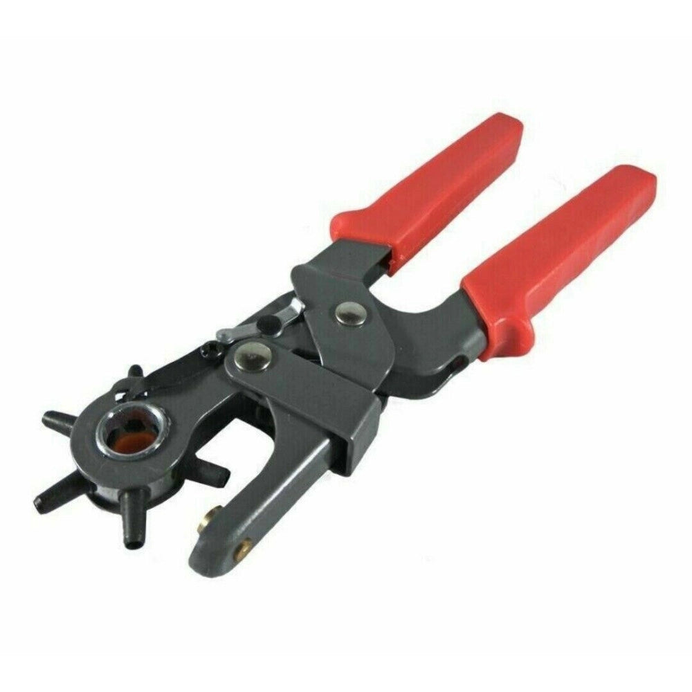 Trade Shop - Pinza Fustellatrice Per Cinture Buchi Fori Cintura Cuoio Pelle Testa Girevole -