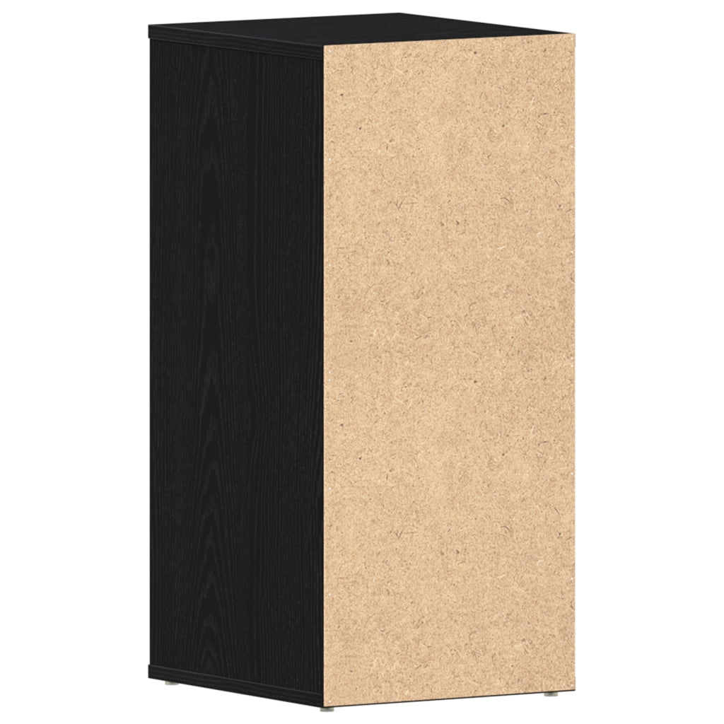 Armadio porta scarpe  Nero Quercia 32x35x70 cm in legno ingegnerizzato