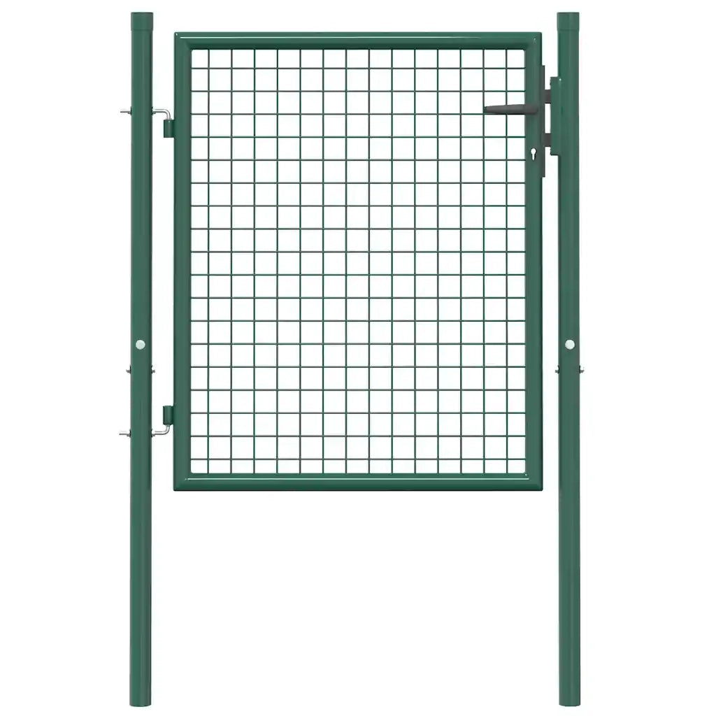 Cancello per Recinzione in Acciaio 100x75 cm Verde 145732