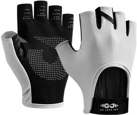 Maniche per bicicletta da donna - M - Larghezza della mano 9 cm - Lunghezza 15 cm - Maniche per fitness - Maniche per sollevamento pesi - Maniche per esercizi di bodybuilding mezza falange - Maniche per sport - Stile antiscivolo