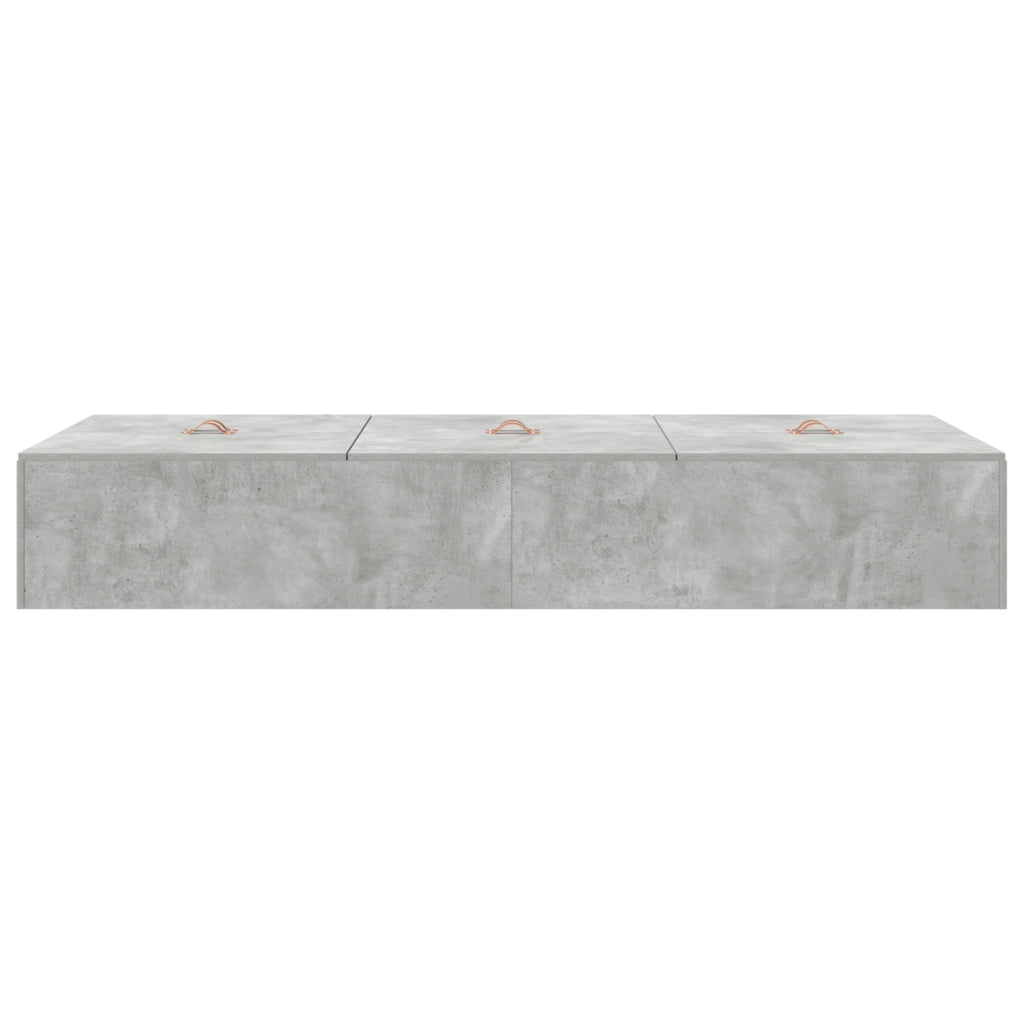 Struttura letto con contenitore Grigio Cemento 90x200 cm