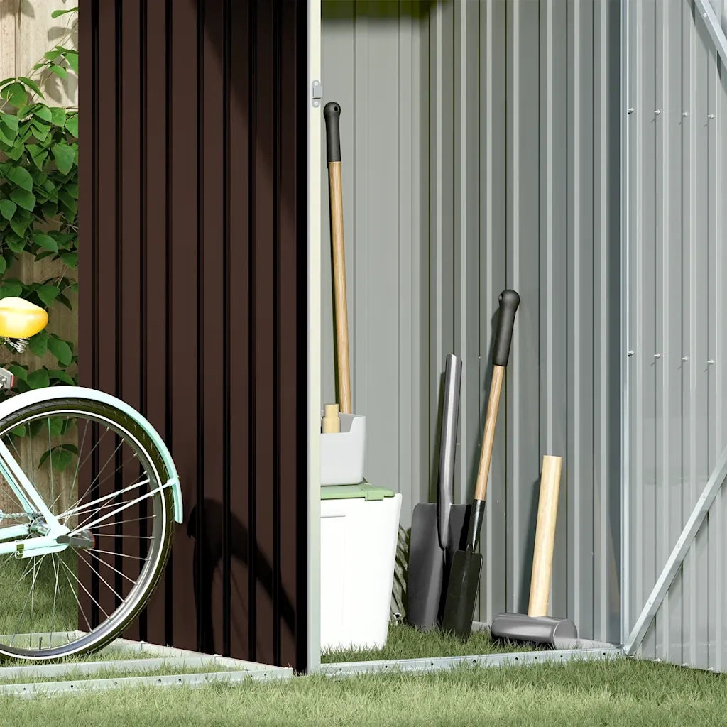 Capanno per Legna da Giardino 245x98x159 cm in Acciaio Zincato  cod mxl 65844