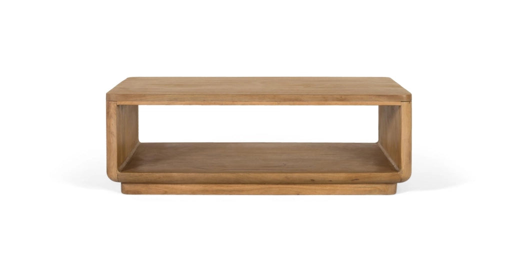 Tavolino realizzato in legno di mango con angoli arrotondati