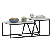 Urbania, Tavolino da Salotto Modulabile, 75x50x38h cm Bianco