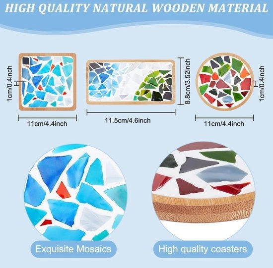 Set di Sostegni per Mosaico - Lotto da 3 - Sostegni per Artigianato - Sostegni per Vetro - Crea il Tuo Progetto di Mosaico - Pannello d'Arte - Kit di Produzione per Bevande