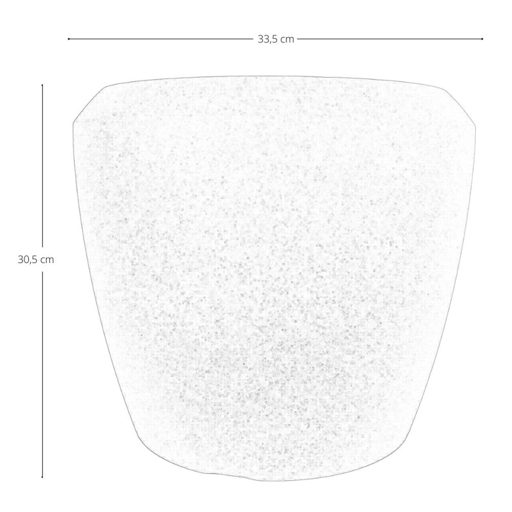Vaso in plastica HDPE poliresina alta densità per piante Conchino Beige h 30,5