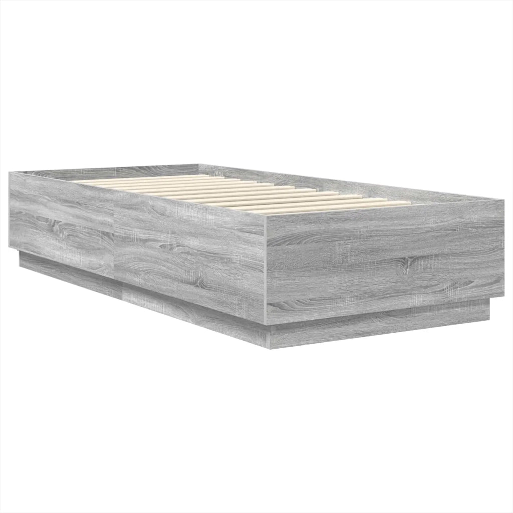 Struttura del letto con testiera Grigio Sonoma 70 x 190 cm 3408220