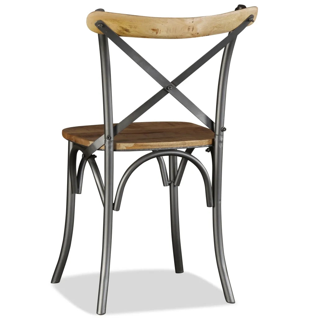 Sgabelli da Bar 2 pz in Legno Massello di Mango cod mxl 5734