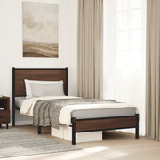 Giroletto senza Materasso in Metallo Rovere Marrone 75x190 cm 4007912