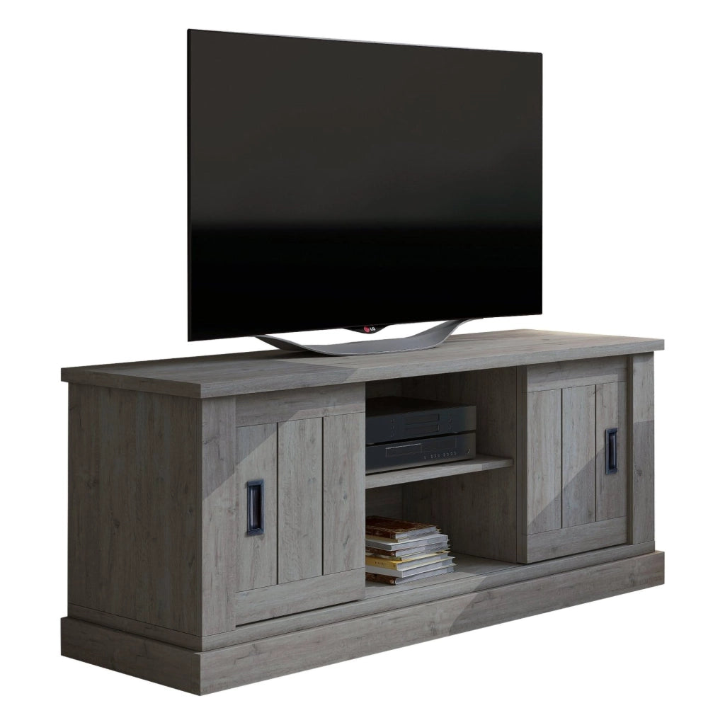 Mesola, Mobile Porta tv un Ripiano, 45x46x60h cm Grigio Rovere Grigio