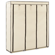 Armadio con Scomparti e Aste Crema 150x45x175 cm in Tessutocod mxl 130107