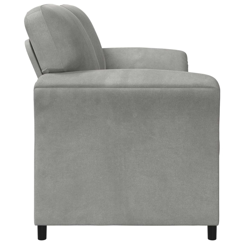Divano a 2 Posti Grigio Chiaro 158 x 83 x 95 cm Velluto 42033953