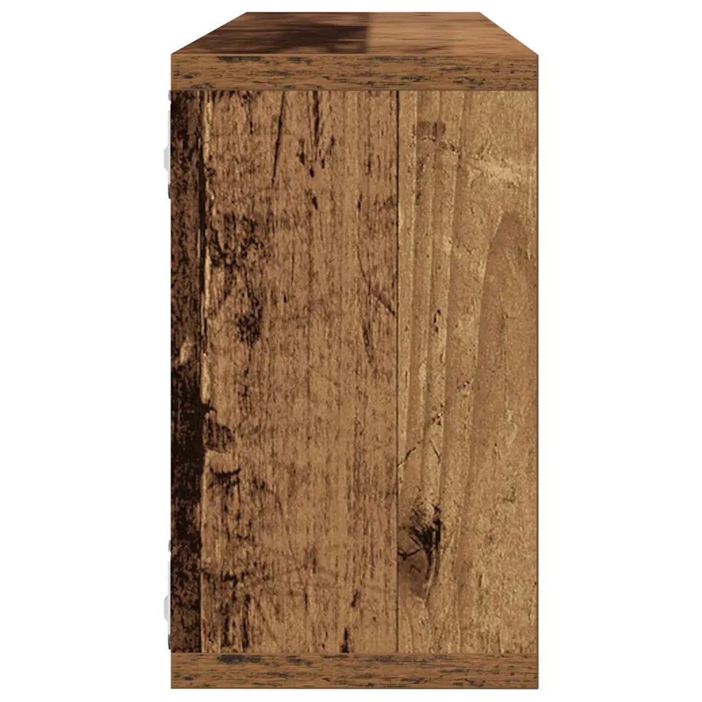 Scaffali da parete 4 pcs Legno vecchio 80 x 15 x 26 cm 862640