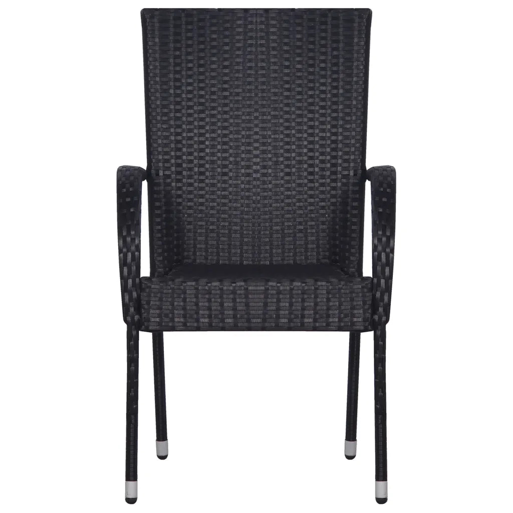 Set Mobili da Pranzo per Giardino 5 pz Nero 3072128