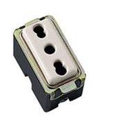 Trade Shop - Serie Magic Compatibile Interruttori Bipolari Unipolari Prese Compatibili Moduli -     Presa Bivalente