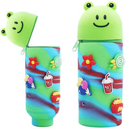 Etui 2-in-1 in silicone morbido per bambini, contenitore in piedi con portadile per animali, etui cartoon per ragazze e ragazzi
